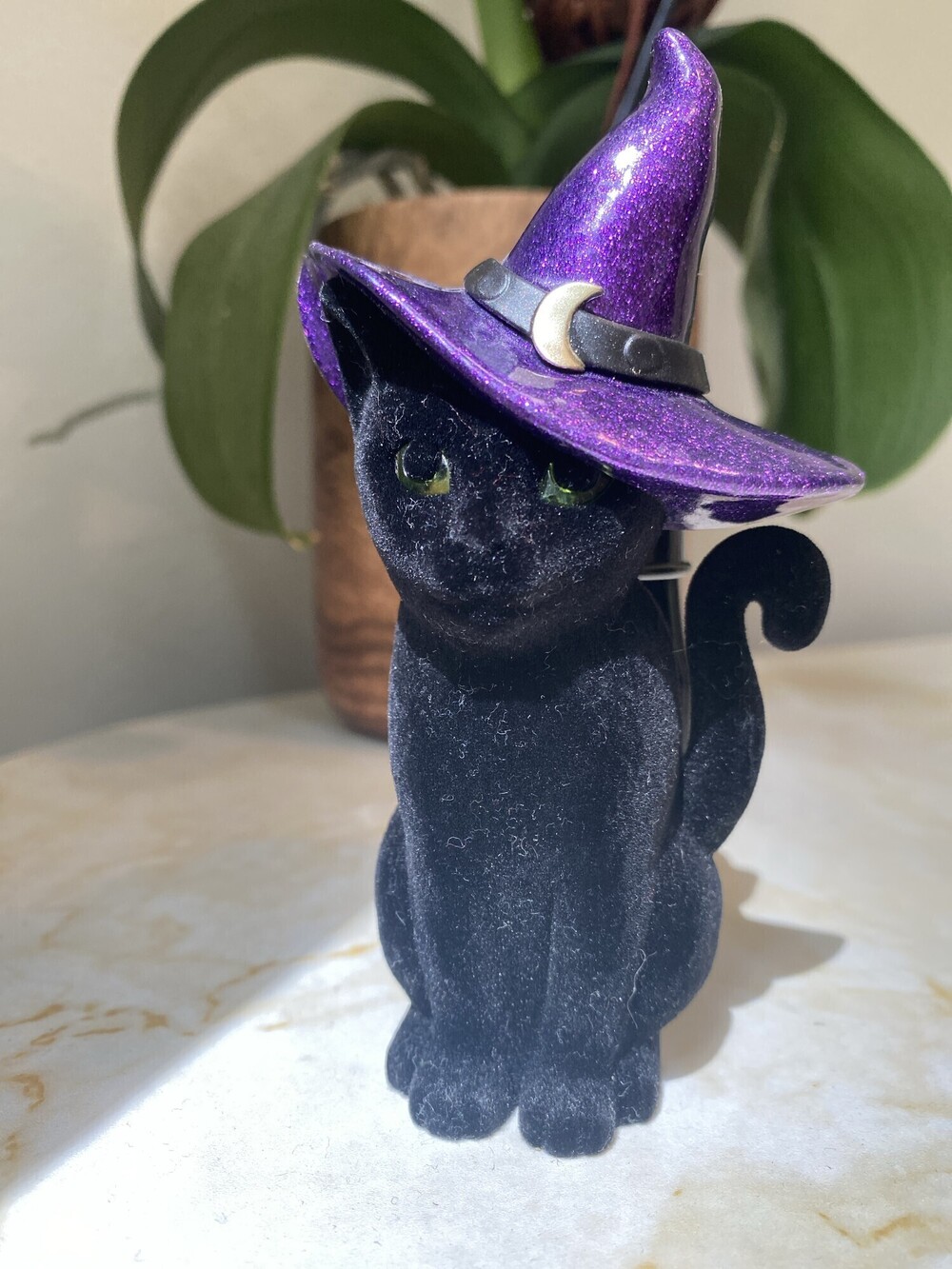 Rare Bath & Body Works Fuzzy Black Cat Witch Wallflowers Plug